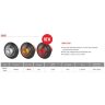 0.5W 12V Led габаритные огни врезной, круглый. Белый свет