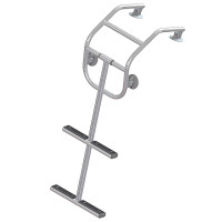 Трап дайверский для НЛ бортовым креплением, 2 белых ступени (ширина 325 мм.) (10269378)