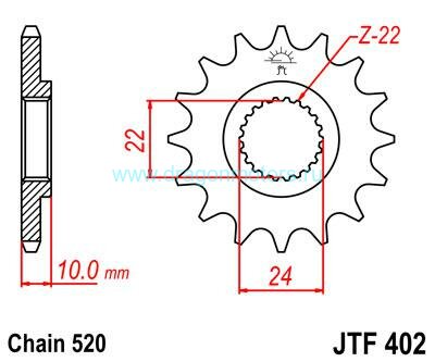 JT звезда передняя JTF402.16