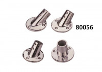 Основание стойки леера 7/8" (22 мм), 45 град, круглое - 80056-01