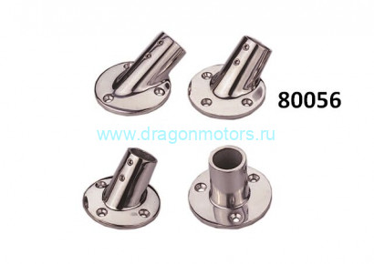 Основание стойки леера 7/8" (22 мм), 45 град, круглое - 80056-01