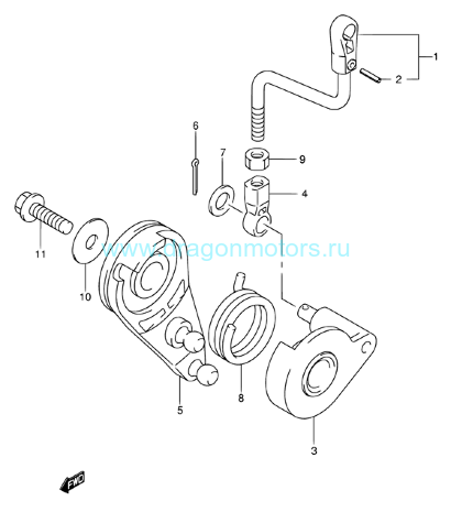 CONNECTOR,THROTTLE ROD (Коннектор тяги дросселя) 4