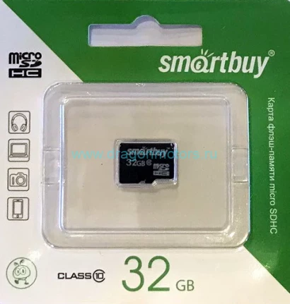 Карта флэш памяти microSDHC Memory Card 32 Гб smartbuy