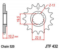 JT звезда передняя JTF432.14SC самоочищающаяся