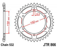 JT звезда задняя JTR866.43