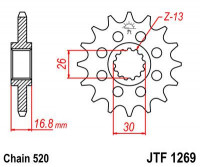 JT звезда передняя JTF1269.15