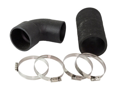 Колено выхлопа с патрубком вход 3" выход 3 1/2" наклон 80, OSCO - CRR80X35