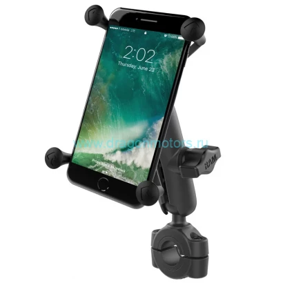 RAM-B-408-75-1-UN10U мото крепление RAM X-Grip для смартфонов, муфта 95 мм, на руль 19-25 мм