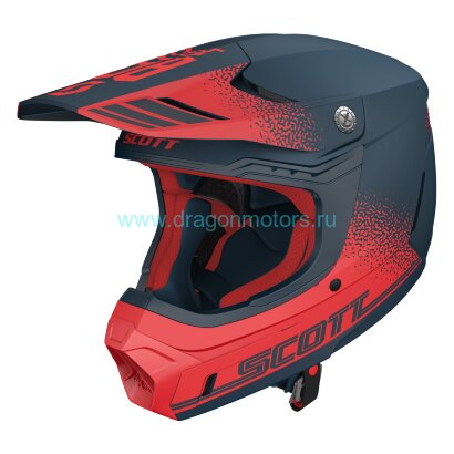 Шлем SCOTT 350 EVO Retro ECE - deep blue/red