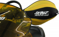 Защита для рук водителя снегохода SKINZ (размер Big). Черный/Желтый