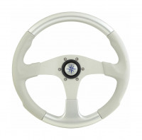 Рулевое колесо EVO MARINE 2 обод серосеребряный, спицы серебряные д. 355 мм - VN850003-93