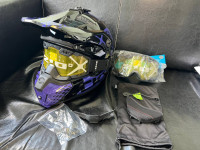 Шлем CKX Titan Original Helmet - Included 210° Goggles BLACK, GLOSS PURPLE