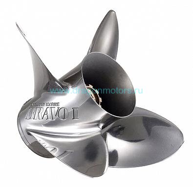 831912A45 Гребной винт MERCURY Bravo I, 4x15-1/4x24, 4-х лопастной, правое вращение, нержавеющая сталь OEM: 48-831912A46 (оригинал)