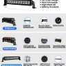 Светодиодная фара Aurora ALO-S5-40-E13J 200W 12000Lm
