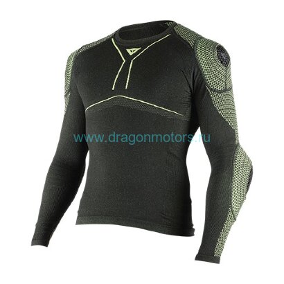 Термокофта DAINESE D-CORE ARMOR TEE LS - BLACK/FLUO-YELLOW