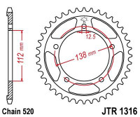 JT звезда задняя JTR1316.41