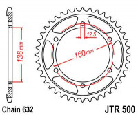 JT звезда задняя JTR500.41