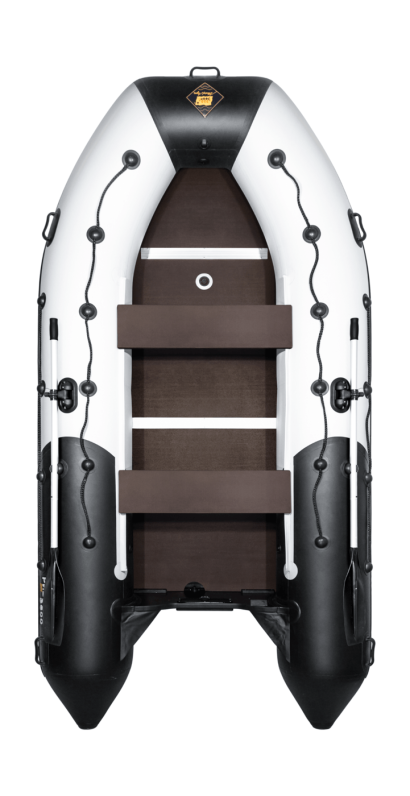 Надувная лодка ПВХ, Ривьера Максима 3600 СК Комби, светло-серый/черный