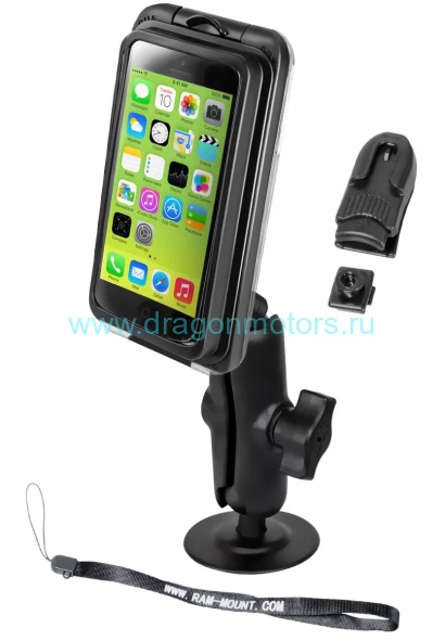 RAP-B-378-AQ7-2-I5 Крепление RAM Aqua Box Pro 20 для iPhone 5 с липкой основой Flex