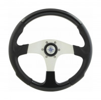 Рулевое колесо EVO MARINE 2 обод черный, спицы серебряные д. 355 мм - VN850001-35