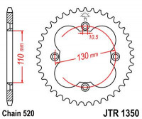 JT звезда задняя JTR1350.39