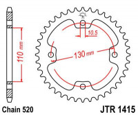 JT звезда задняя JTR1415.38