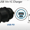 Разъем USB 5В 2.1А и USB PD Type-C, 45 Вт: AS238