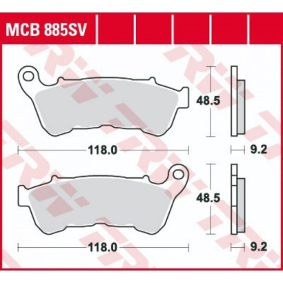 Колодки тормозные (серия Sinter Street SV) MCB885SV