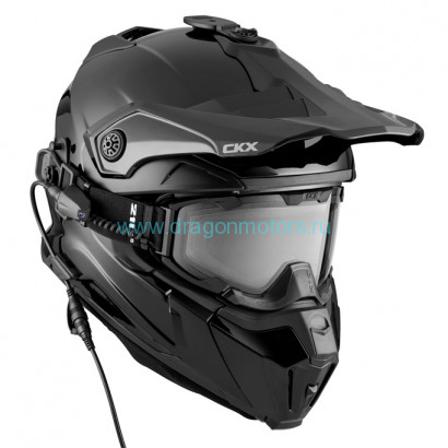 CKX Шлем + очки с электрической линзой TITAN Matt black
