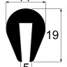 Демпфер лодочный шириной 14 мм Т380 бухта 25 м черный (10268798)