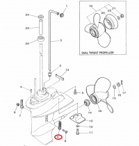Решетка водозаборника Yamaha 9.9-15 л.с. 6G1-45214-00-00