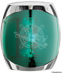 Osculati 11.060.22 - Светодиодные ходовые огни Sphera II с корпусом из зеркально-полированной нержавеющей стали для судов до 20 м 112,5° правый борт