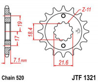 JT звезда передняя JTF1321.13