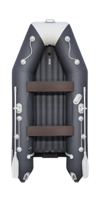 Надувная лодка ПВХ, АКВА 3200 НДНД, графит/светло-серый