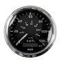 Спидометр 0-120 км/ч, черный циферблат, нержавеющий ободок, д. 85 мм
