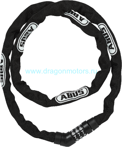 Цепь с замком для велосипеда Abus Steel-O-Chain 4804C/110, чёрный