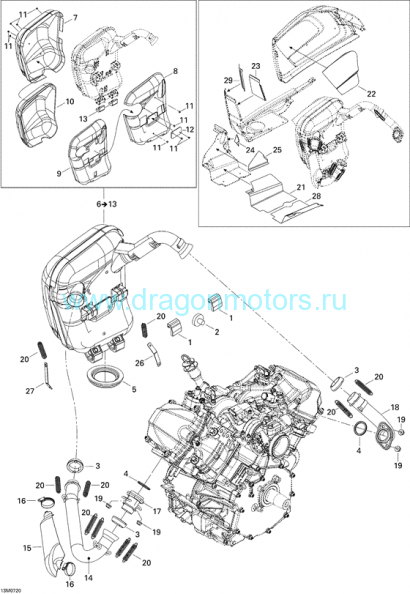 Кольцо глушителя снегохода Ski-Doo 514054240 (514053394)