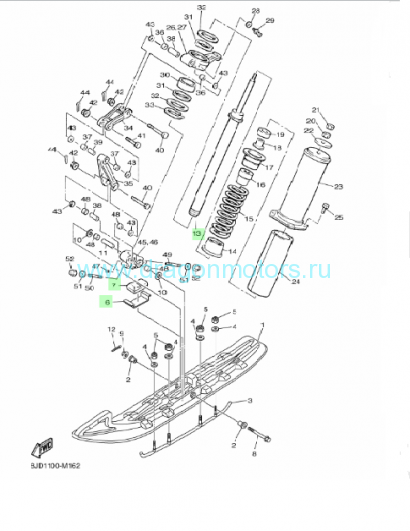 Амортизатор передний Yamaha VK 540 - 8AT-22401-00-00
