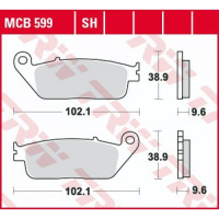 Колодки тормозные (серия Organic Allround) MCB599