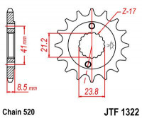 JT звезда передняя JTF1322.15