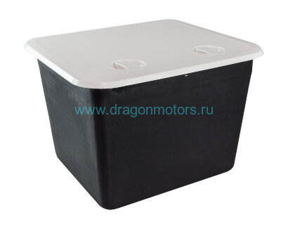 Ящик врезной с крышкой, белый, 459х514х330 мм