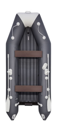 Надувная лодка ПВХ, АКВА 3400 НДНД, графит/светло-серый