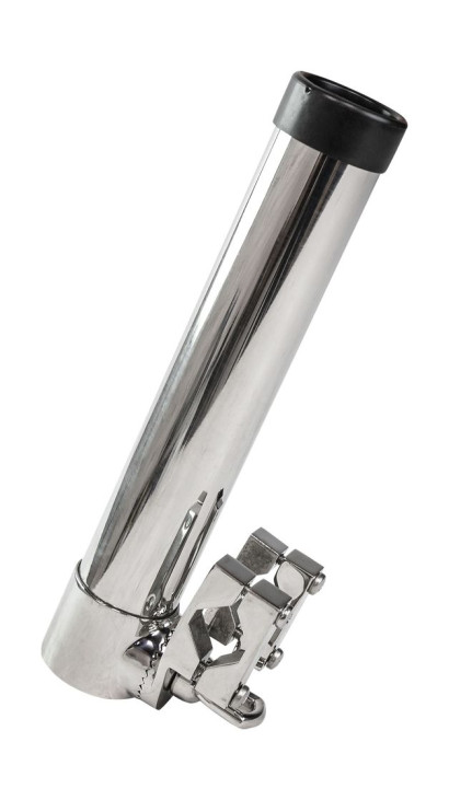 Держатель спиннинга нержавеющий с креплением к лееру Marine Rocket