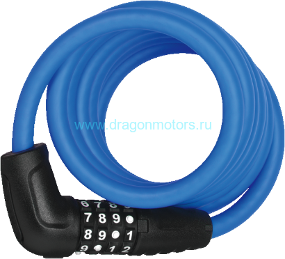 Трос с замком для велосипеда Abus NUMERO 5510C/180/10 SCMU, голубой