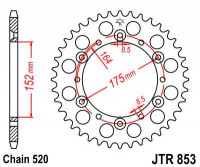 JT звезда задняя JTR853.50