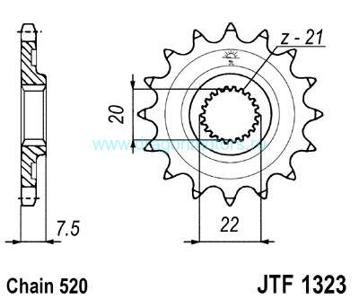 JT звезда передняя JTF1323.13 SC самоочищающаяся