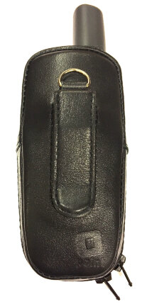 Кожаный чехол для Garmin® GPSMAP® 62-64 серий с креплением на пояс, прозрачной плёнкой и молнией