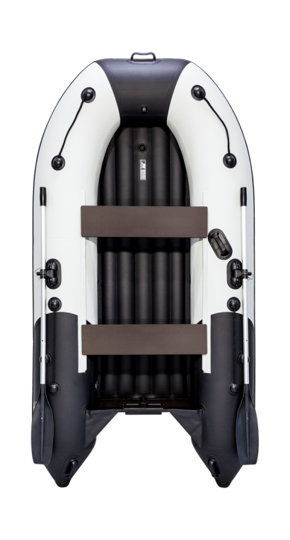 Надувная лодка ПВХ, Ривьера Компакт 3200 НДНД Комби, светло-серый/черный