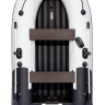 Надувная лодка ПВХ, Ривьера Компакт 3200 НДНД Комби, светло-серый/черный