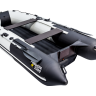 Надувная лодка ПВХ, Ривьера Компакт 3200 НДНД Комби, светло-серый/черный